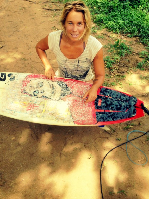 Getting ready for a surf! 