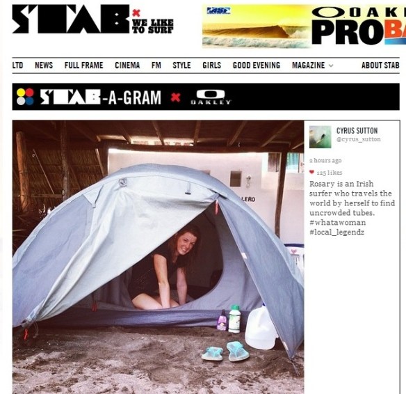 Rosary getting coverage on Stab Magazines STAB-A-GRAM! Legend!
