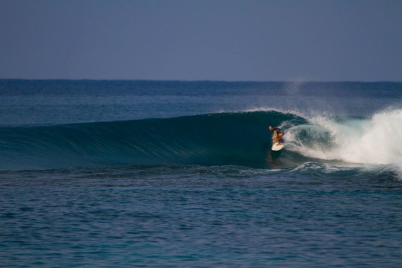 Salty Lips' Shannon surfing in the Mentawai's