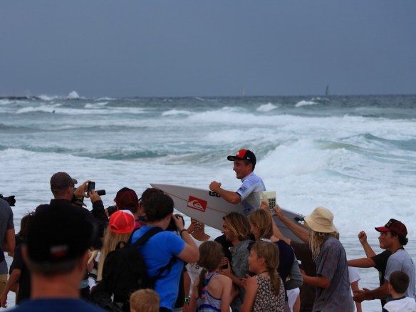 Matt Banting...a Champions escort to the podium