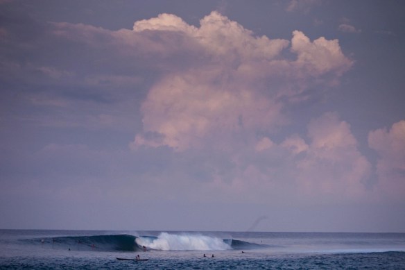 Salty Lips' Shannon surfing in the Mentawai's