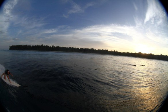 Salty Lips' Shannon surfing in the Mentawai's
